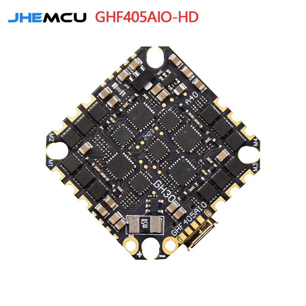 JHEMCU GHF405AIO-HD F405 Baro OSD  BEC  Ʈѷ, FPV Ÿ ̾ð п BLHELIS 40A, 4  1 ESC 2-6S